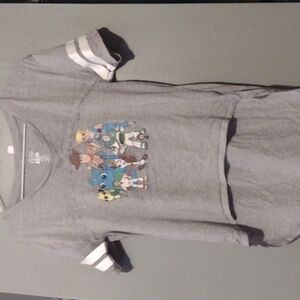 DISNEY Pixar Toy Story 4 Buzz lightyear Woody Bo Peep graphic t shirt top med